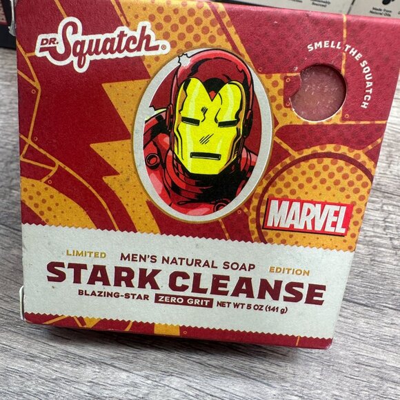 Lot Of 6 Dr Squatch Mens Soap Marvel Thor Divine Storm, Iron Man Stark Cleanse - Picture 11 of 15